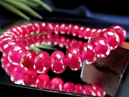 ルビー ブレスレット ボタンカット 紅玉 ミャンマー産