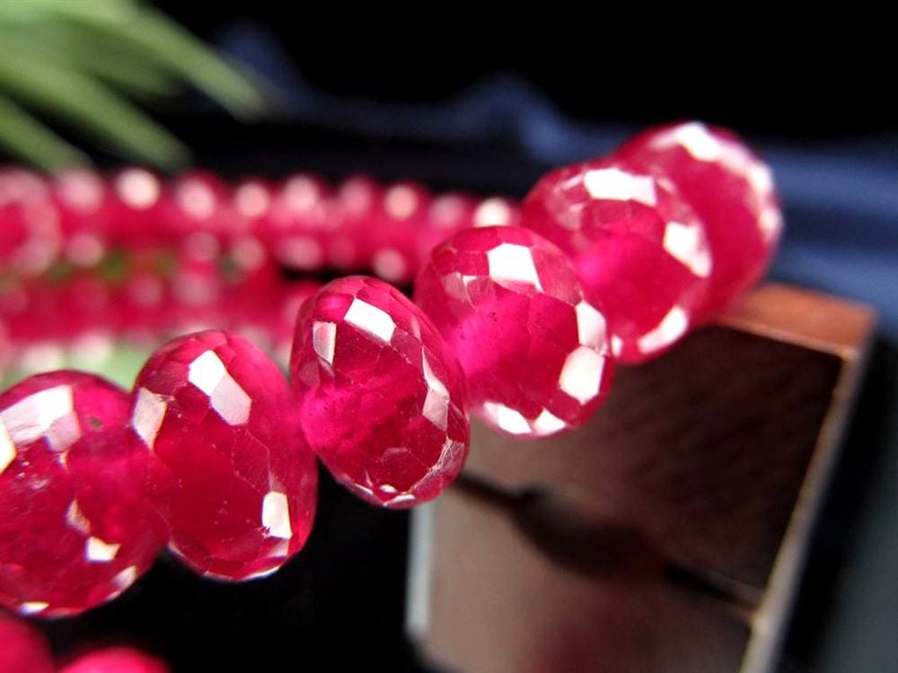 ルビー ブレスレット ボタンカット 紅玉 ミャンマー産