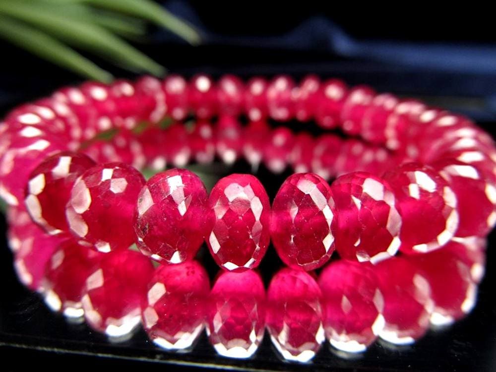 ルビー ブレスレット ボタンカット 紅玉 ミャンマー産