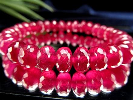 ルビー ブレスレット ボタンカット 紅玉 ミャンマー産