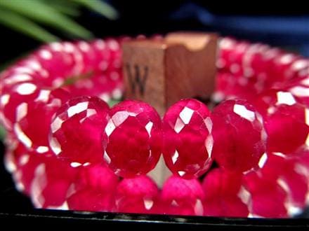 ルビー ブレスレット ボタンカット 紅玉 ミャンマー産