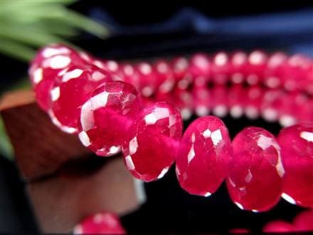 ルビー ブレスレット ボタンカット 紅玉 ミャンマー産
