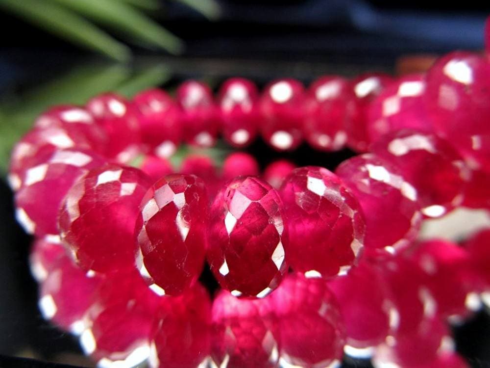 ルビー ブレスレット ボタンカット 紅玉 ミャンマー産