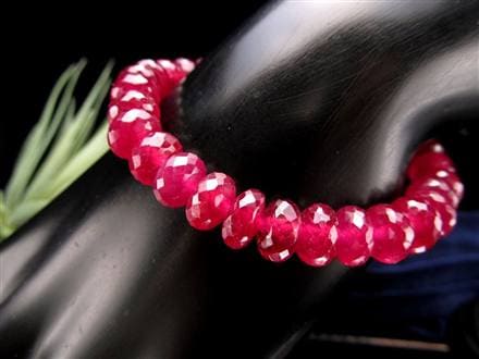 ルビー ブレスレット ボタンカット 紅玉 ミャンマー産