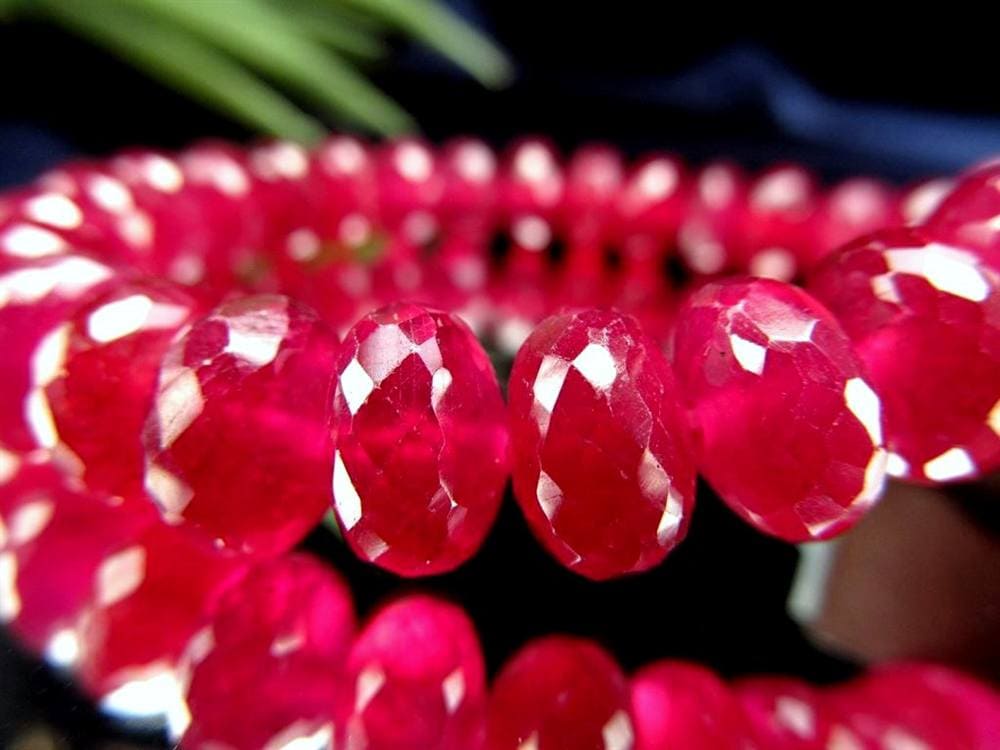 ルビー ブレスレット ボタンカット 紅玉 ミャンマー産