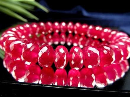 ルビー ブレスレット ボタンカット 紅玉 ミャンマー産