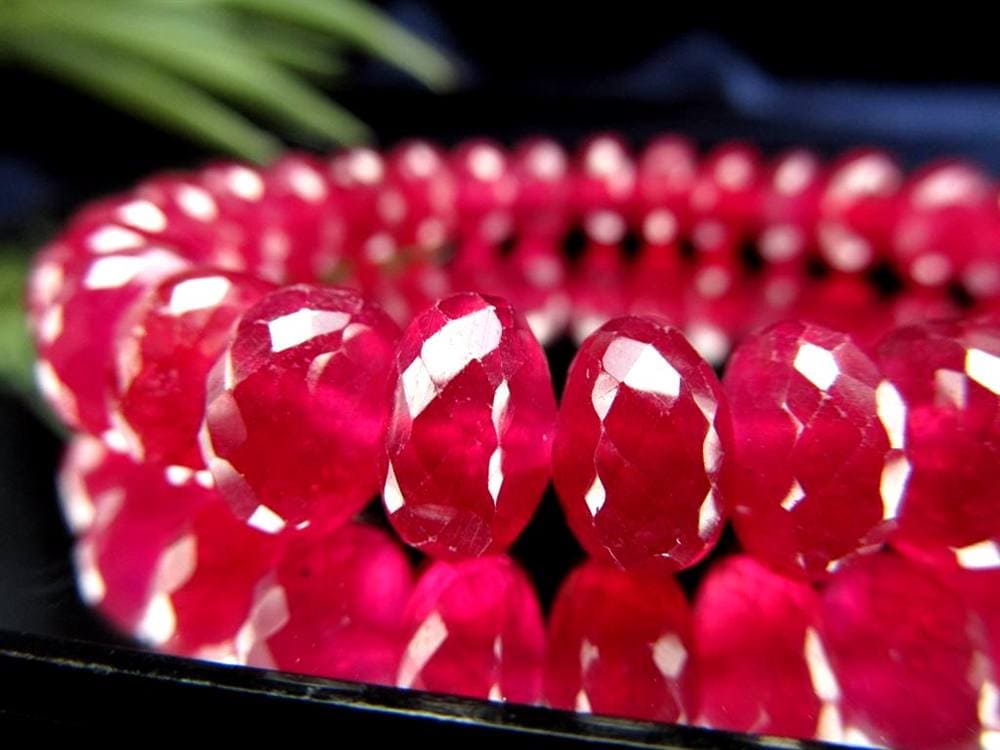 ルビー ブレスレット ボタンカット 紅玉 ミャンマー産