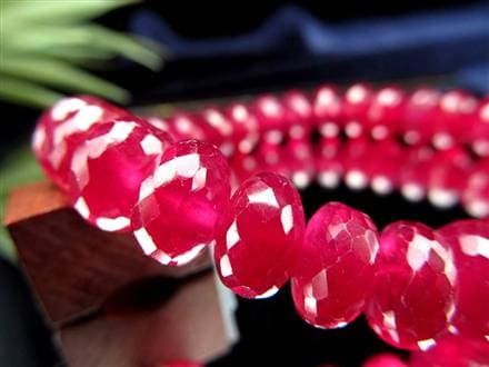 ルビー ブレスレット ボタンカット 紅玉 ミャンマー産