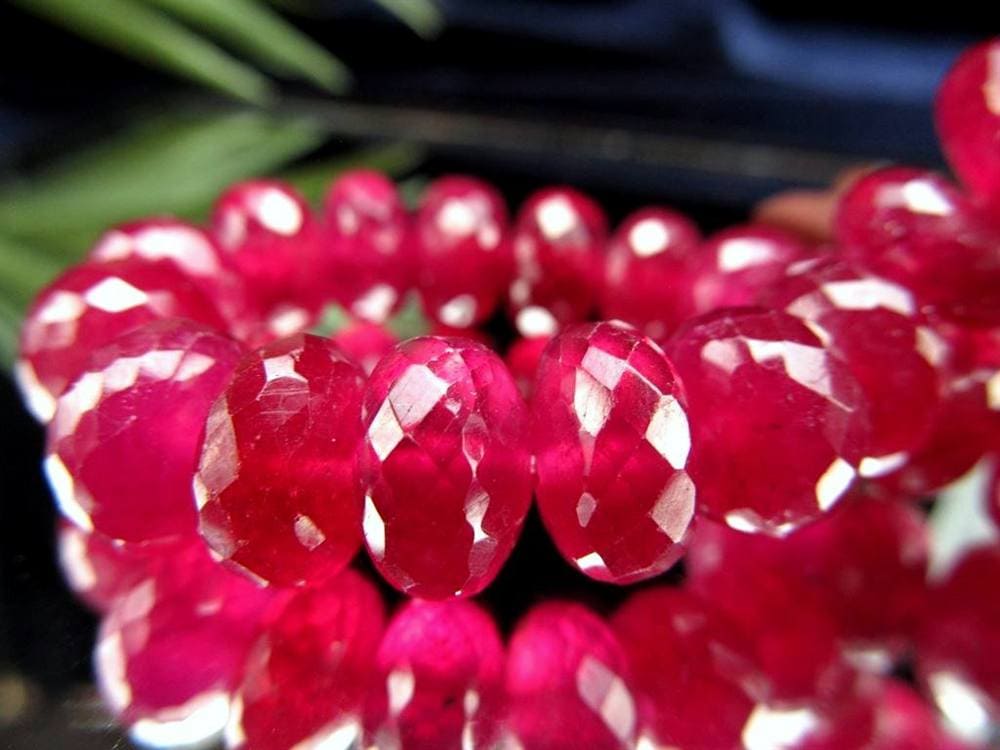 ルビー ブレスレット ボタンカット 紅玉 ミャンマー産