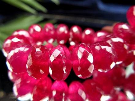 ルビー ブレスレット ボタンカット 紅玉 ミャンマー産