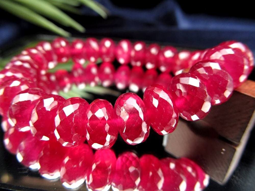 ルビー ブレスレット ボタンカット 紅玉 ミャンマー産