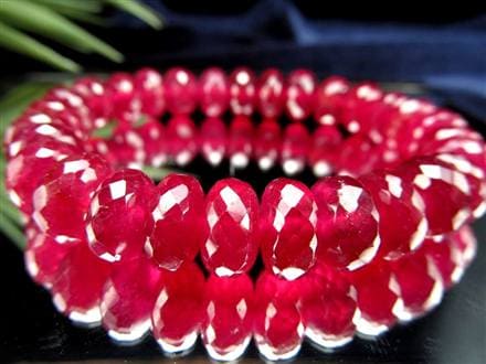 ルビー ブレスレット ボタンカット 紅玉 ミャンマー産