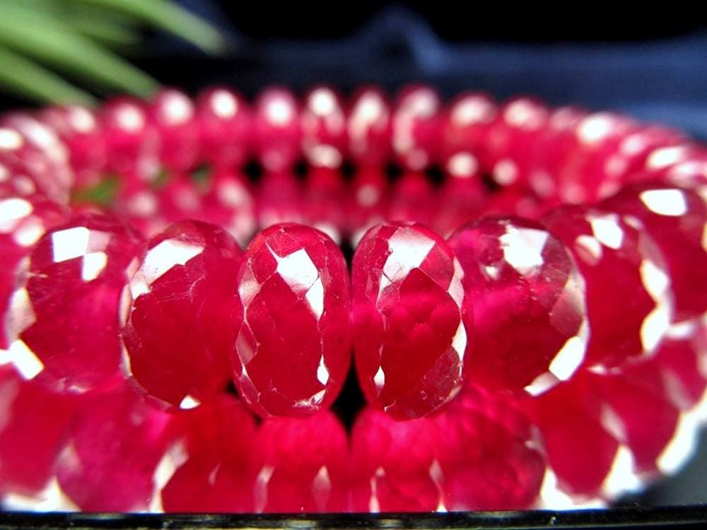 ルビー ブレスレット ボタンカット 紅玉 ミャンマー産