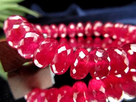 ルビー ブレスレット ボタンカット 紅玉 ミャンマー産