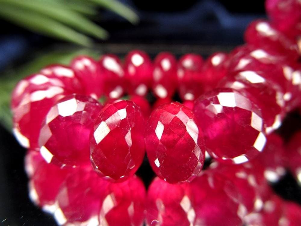 ルビー ブレスレット ボタンカット 紅玉 ミャンマー産