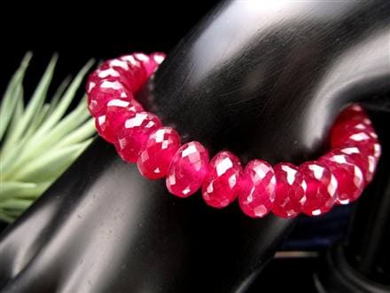 ルビー ブレスレット ボタンカット 紅玉 ミャンマー産