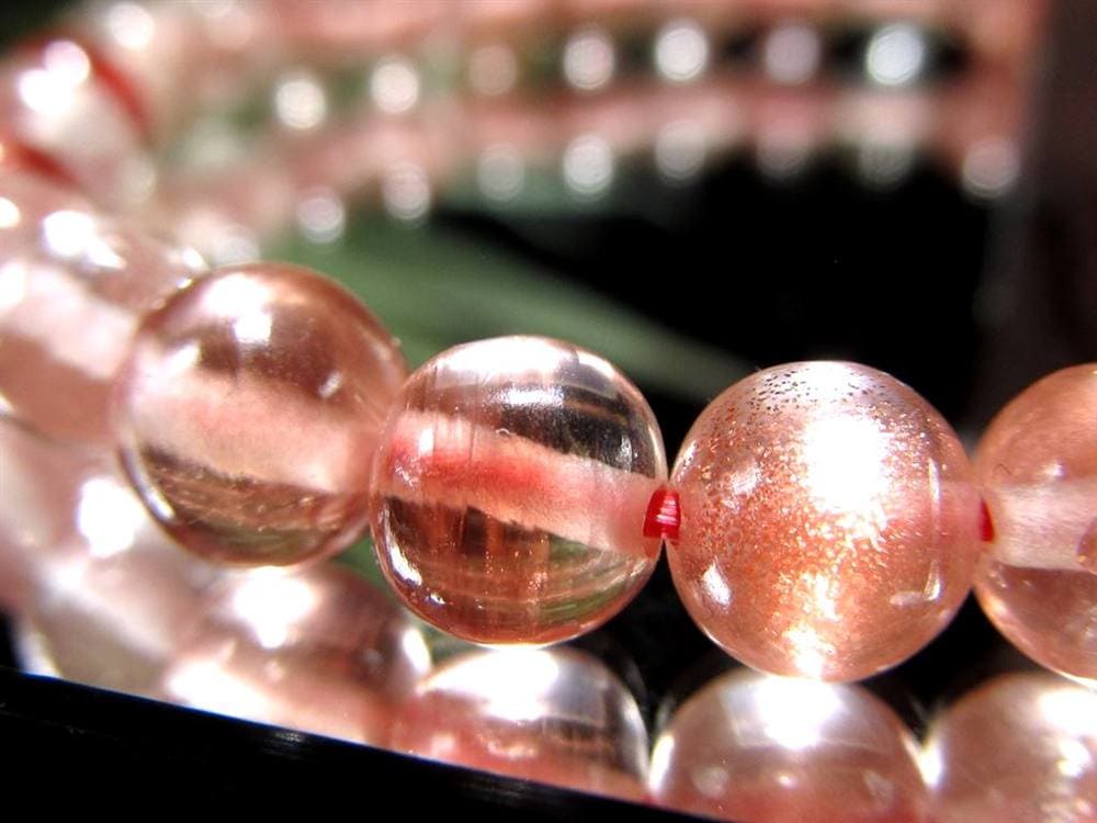 オレゴンサンストーン ブレスレット アメリカ オレゴン州産 アベンチュレッセンス サンストーン