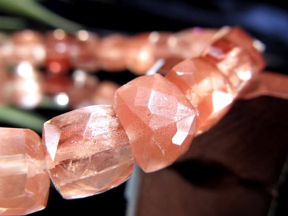 オレゴンサンストーン ブレスレット アメリカ オレゴン州産 アベンチュレッセンス サンストーン