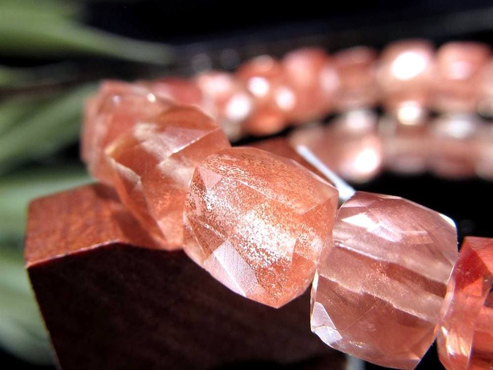 オレゴンサンストーン ブレスレット アメリカ オレゴン州産 アベンチュレッセンス サンストーン