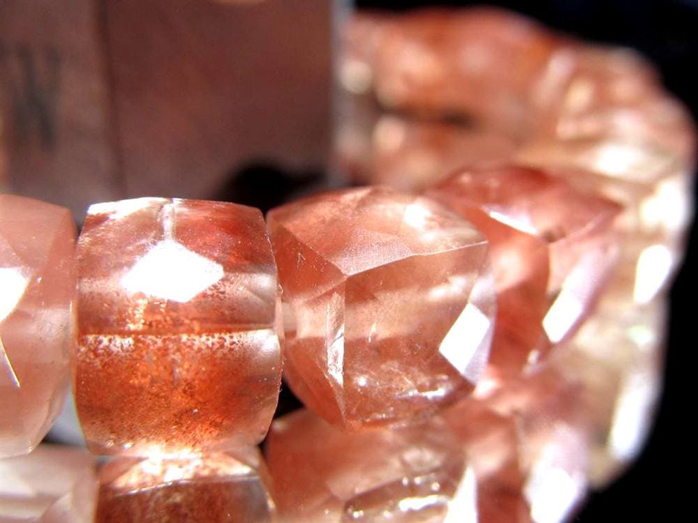 オレゴンサンストーン ブレスレット アメリカ オレゴン州産 アベンチュレッセンス サンストーン