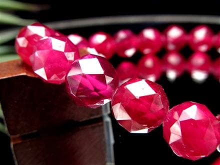 ルビー ブレスレット 多面カット 紅玉 ミャンマー産