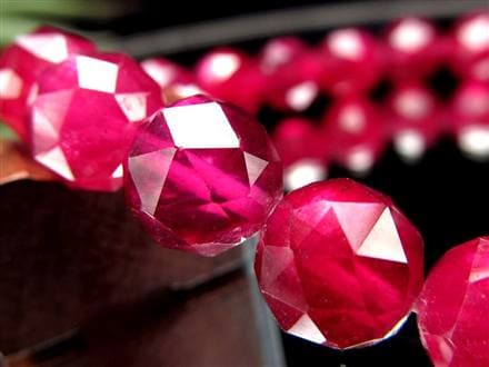 ルビー ブレスレット 多面カット 紅玉 ミャンマー産