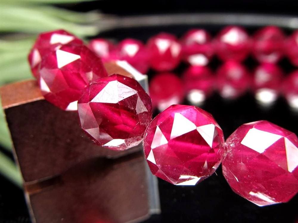 ルビー ブレスレット 多面カット 紅玉 ミャンマー産
