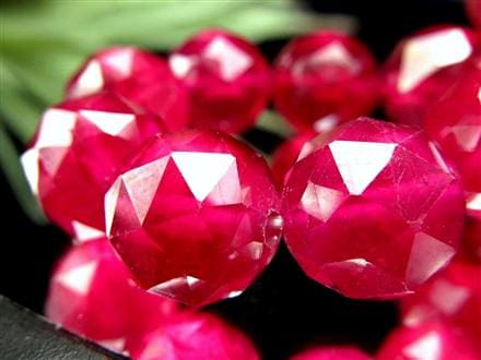 ルビー ブレスレット 多面カット 紅玉 ミャンマー産