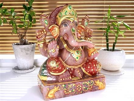 ローズクォーツガネーシャ ガネーシャ ローズガネーシャ 天然石ガネーシャ 夢を叶える象