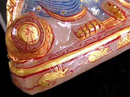 ヒマラヤ産 天然水晶 ガネーシャ 彫り 置物