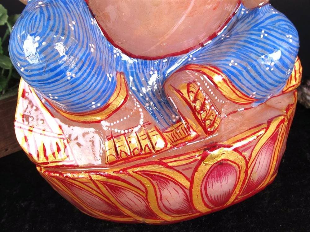 ヒマラヤ産 天然水晶 ガネーシャ 彫り 置物