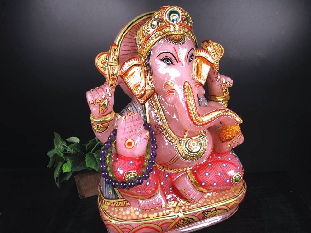 ローズクォーツガネーシャ ガネーシャ ローズガネーシャ 天然石ガネーシャ 夢を叶える象