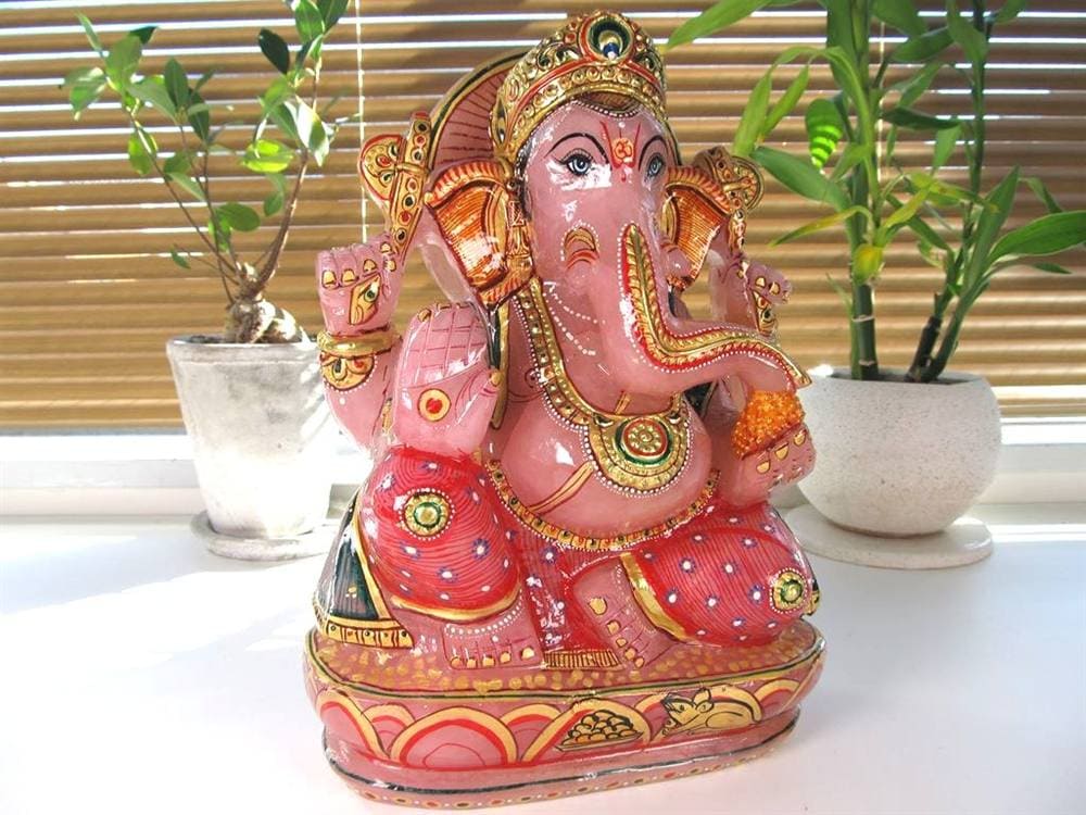ローズクォーツガネーシャ ガネーシャ ローズガネーシャ 天然石ガネーシャ 夢を叶える象