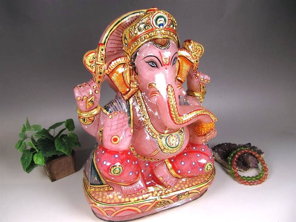 ローズクォーツガネーシャ ガネーシャ ローズガネーシャ 天然石ガネーシャ 夢を叶える象