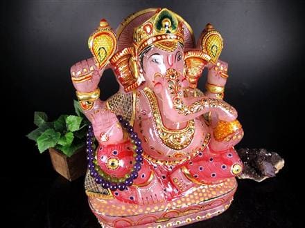 ローズクォーツガネーシャ ガネーシャ ローズガネーシャ 天然石ガネーシャ 夢を叶える象