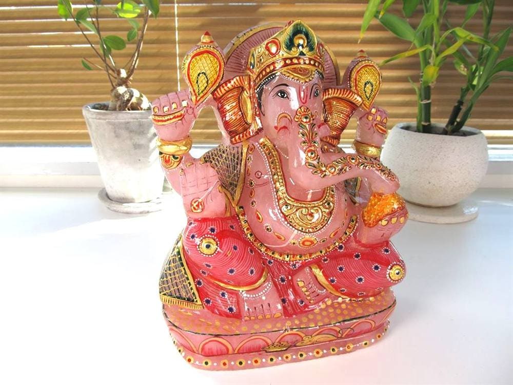 ローズクォーツガネーシャ ガネーシャ ローズガネーシャ 天然石ガネーシャ 夢を叶える象