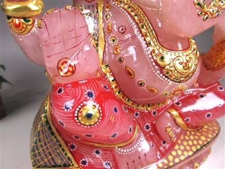 ローズクォーツガネーシャ ガネーシャ ローズガネーシャ 天然石ガネーシャ 夢を叶える象