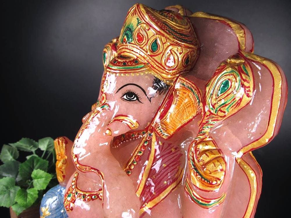 ローズクォーツガネーシャ ガネーシャ ローズガネーシャ 天然石ガネーシャ 夢を叶える象