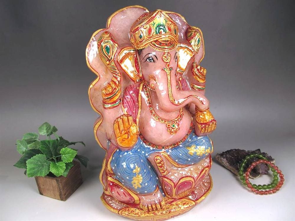 ローズクォーツガネーシャ ガネーシャ ローズガネーシャ 天然石ガネーシャ 夢を叶える象