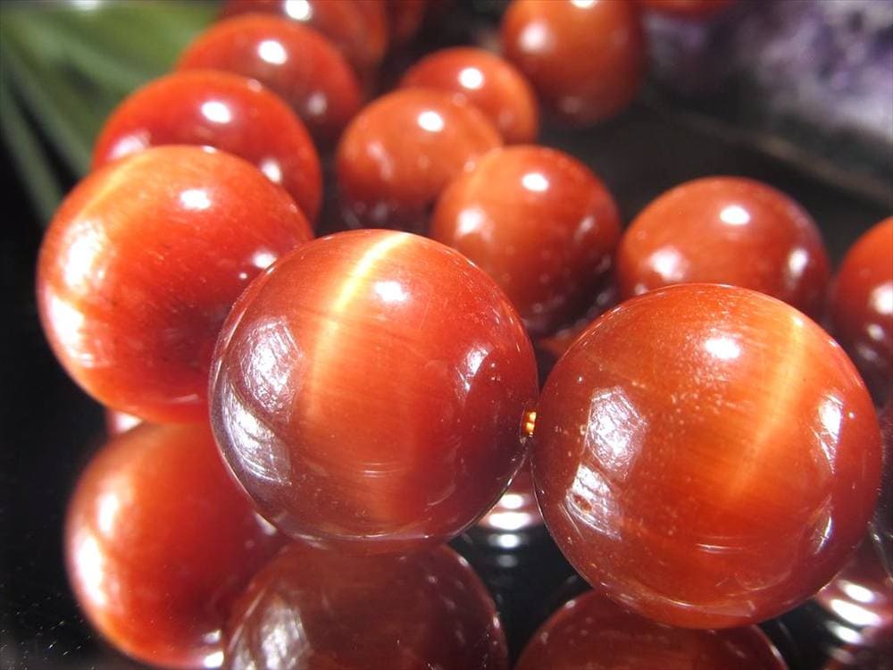 オレンジタイガーアイ,虎目石,タイガーアイ,ビーズ連,連材