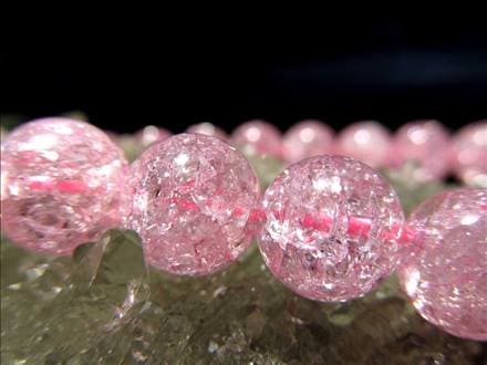 レインボー水晶,爆裂水晶,クラック水晶,レインボークォーツ,ビーズ