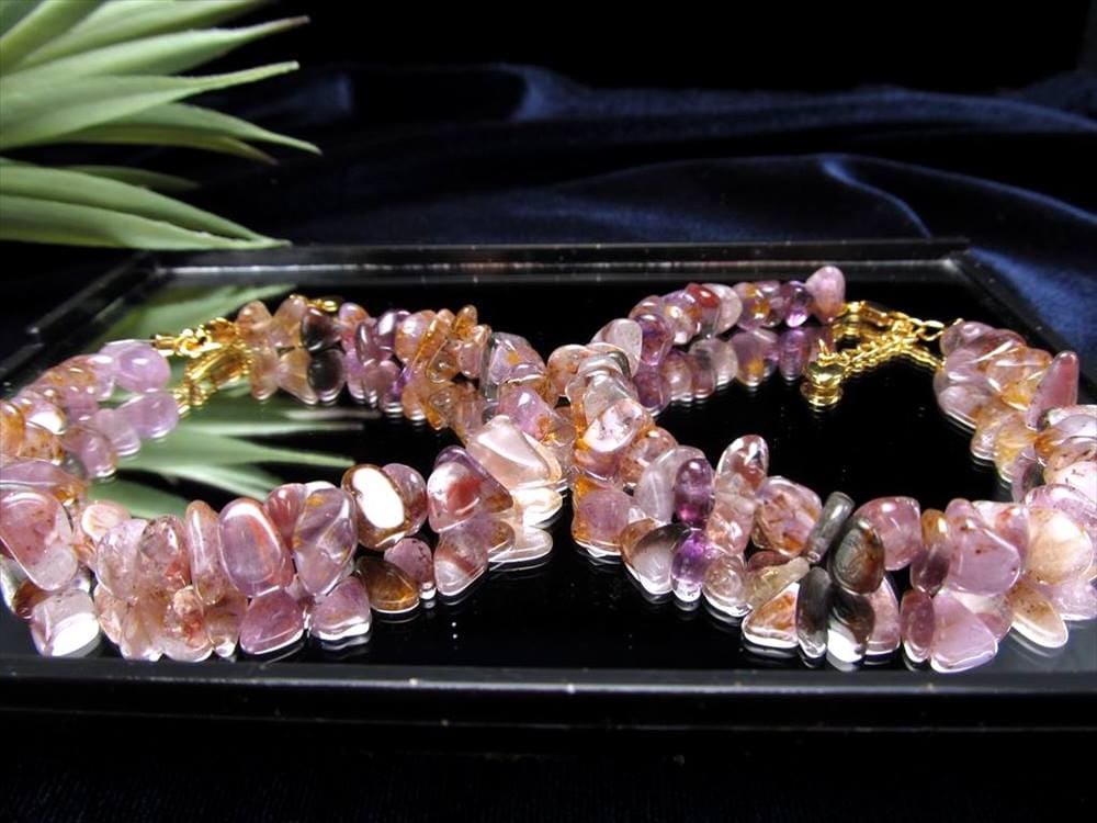 カコクセナイト カコクセン石 アメジスト ブレスレット スーパーセブン