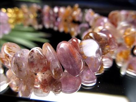 カコクセナイト カコクセン石 アメジスト ブレスレット スーパーセブン