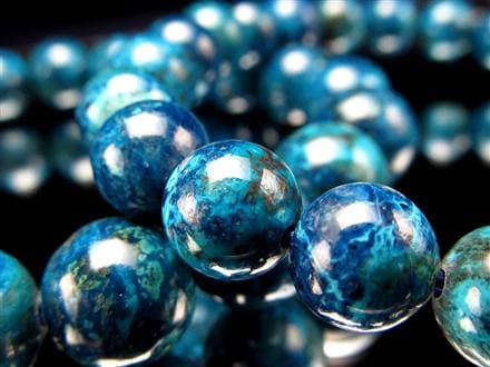 クリソコラ 珪孔雀石 シャッタカイト ブレスレット ペルー産