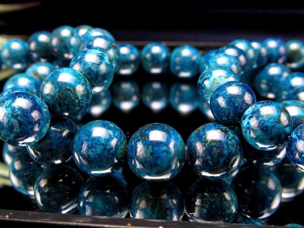 クリソコラ 珪孔雀石 シャッタカイト ブレスレット ペルー産