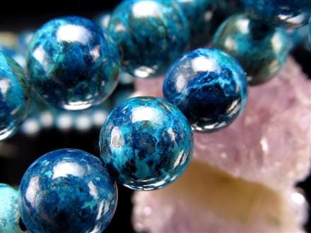 クリソコラ 珪孔雀石 シャッタカイト ブレスレット ペルー産