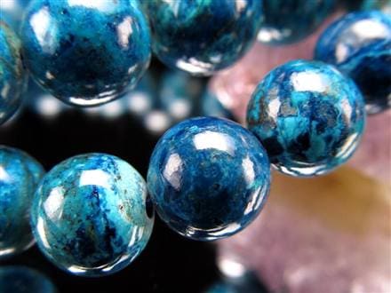 クリソコラ 珪孔雀石 シャッタカイト ブレスレット ペルー産