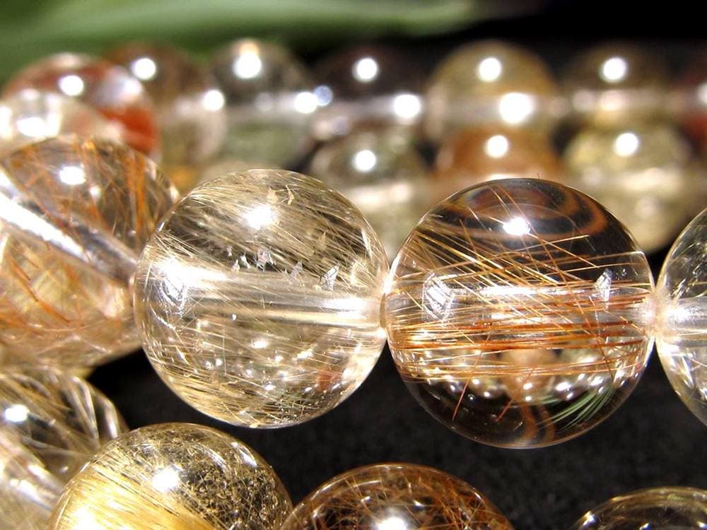 ルチルクォーツ ブレスレット MIXルチル 金紅石入り水晶 ルチレイテッドクォーツ