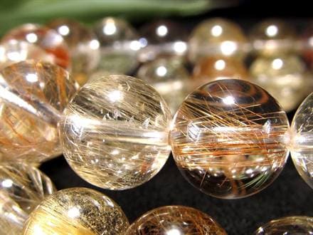 ルチルクォーツ ブレスレット MIXルチル 金紅石入り水晶 ルチレイテッドクォーツ
