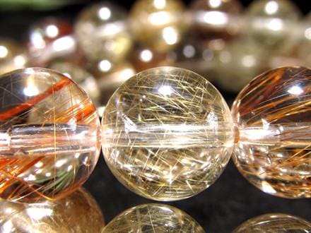 ルチルクォーツ ブレスレット MIXルチル 金紅石入り水晶 ルチレイテッドクォーツ